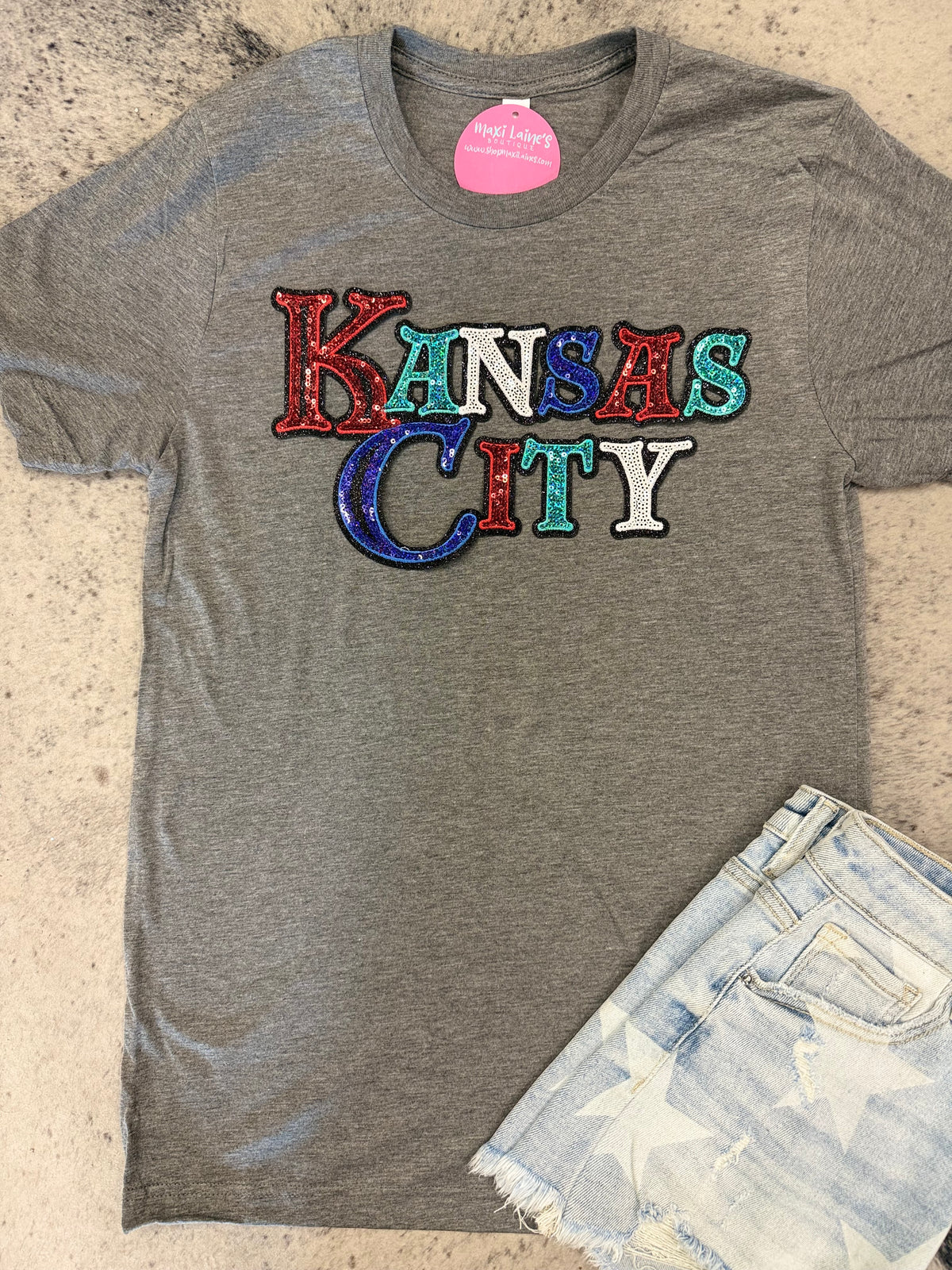 Kansas City Royals Chiefs Sporting Current Combo Tee w/Sequin Patch