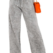 Wide Leg Drawstring Jeans