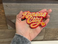 Script Kansas City Embroidered Patch