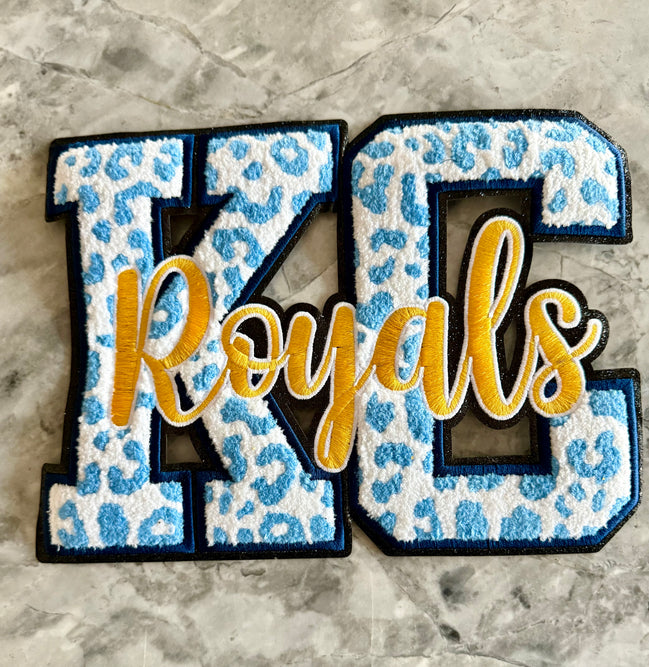 Chenille KC Royals Leopard X-Large Patch