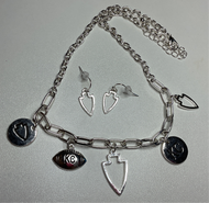 KC Charm Necklace and Earring Set