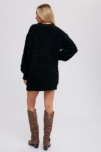 Fluffy Boucle Sweater Tunic