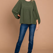 Puff Sleeve Babydoll Top
