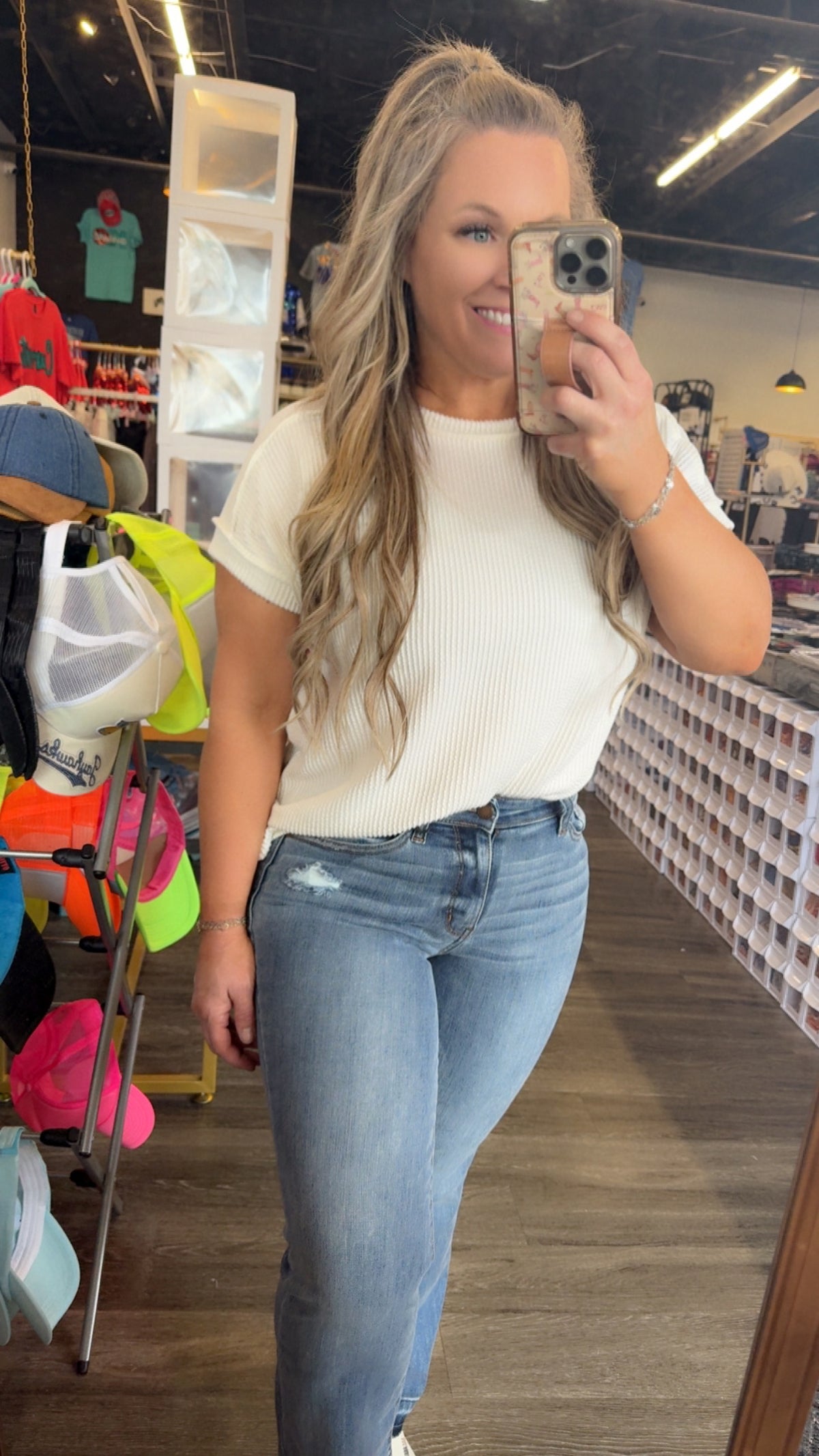 JUDY BLUE MidRise Release Hem Cropped Bootcut