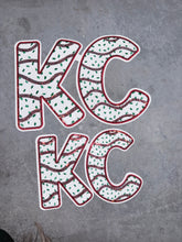 Load image into Gallery viewer, Sequin Chiefs KC Cake Kids Size Patch
