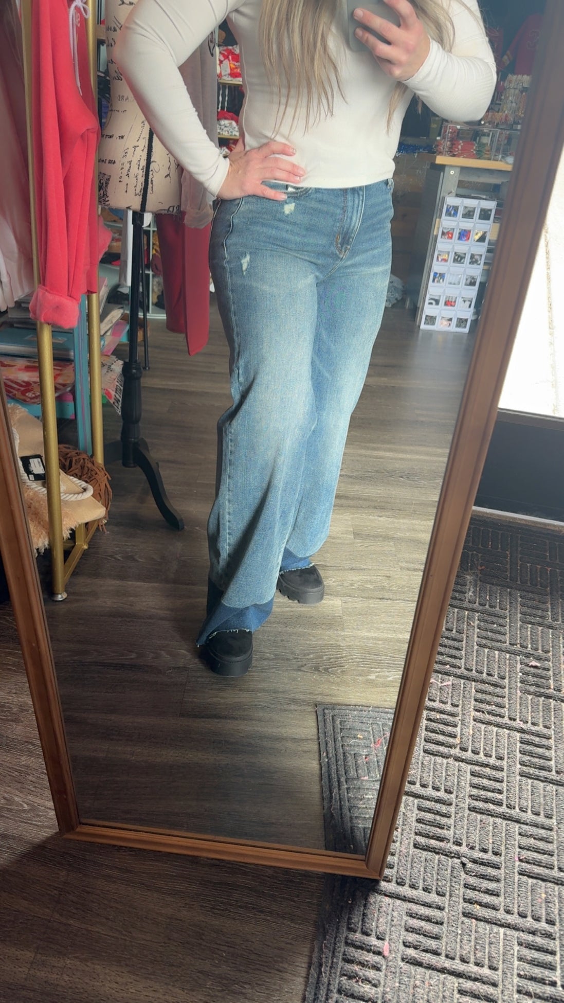 JUDY BLUE High Waisted Column Straight