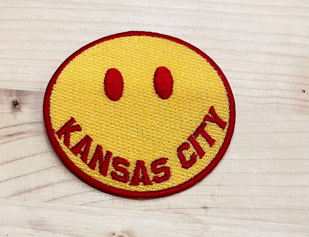 Smiley Kansas City (yellow) Iron-On Patch