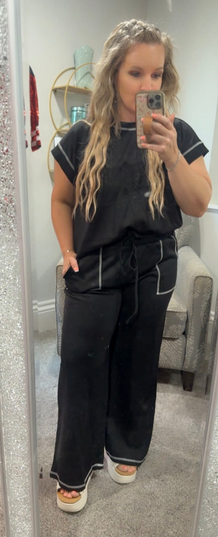 Scuba Contrast Stitch Lounge Pants ONLY (TOP Sold Separately)