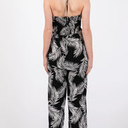 Jogger Jumpsuit w Deep V-Neck Detail