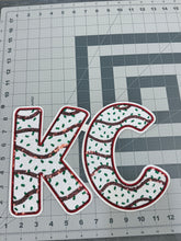 Load image into Gallery viewer, Sequin Chiefs KC Cake Large Patch
