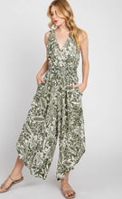Load image into Gallery viewer, Sleeveless Jumpsuit w/Waist Smocking (green)
