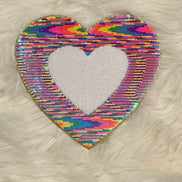 Heart w/Rainbow Sequin and Chenille X-Large Patch (Valentine’s Collection)