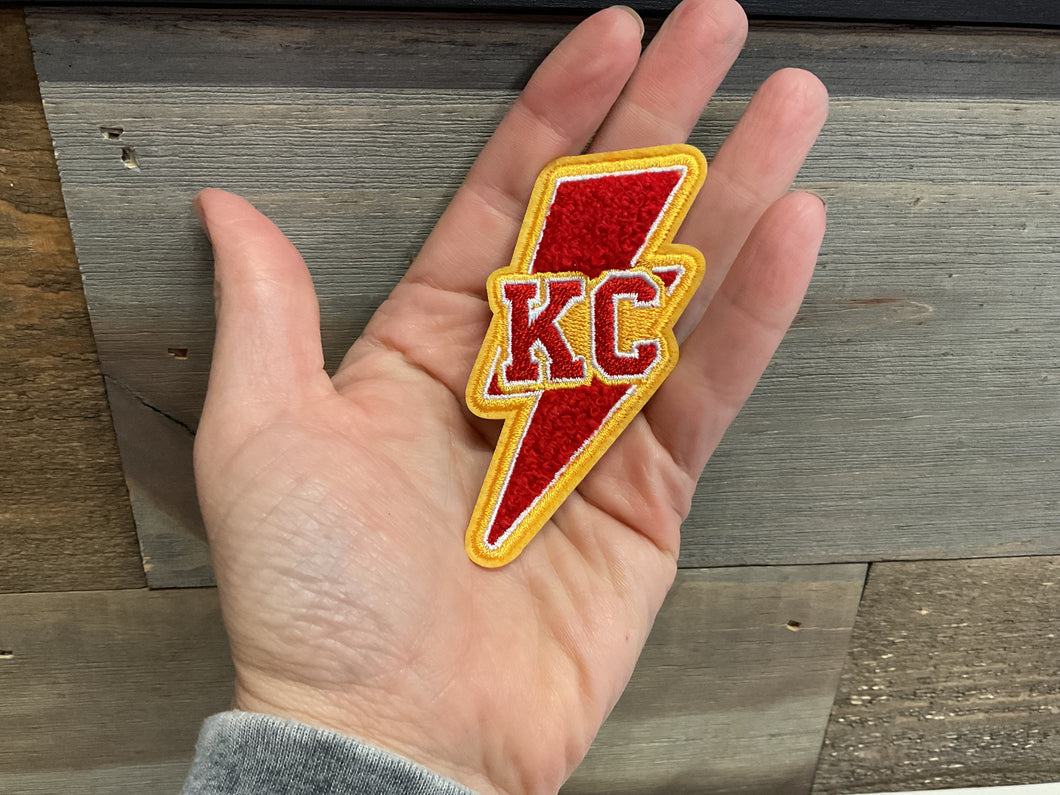 KC Bolt Chenille Patch