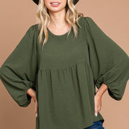 Puff Sleeve Babydoll Top
