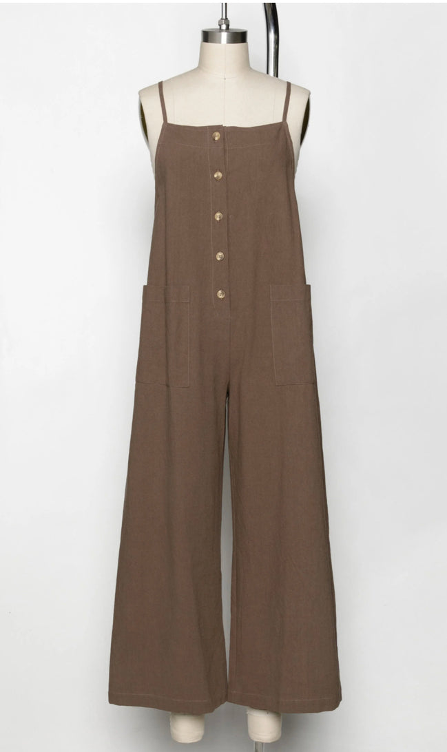 Front Button Up Jumpsuit