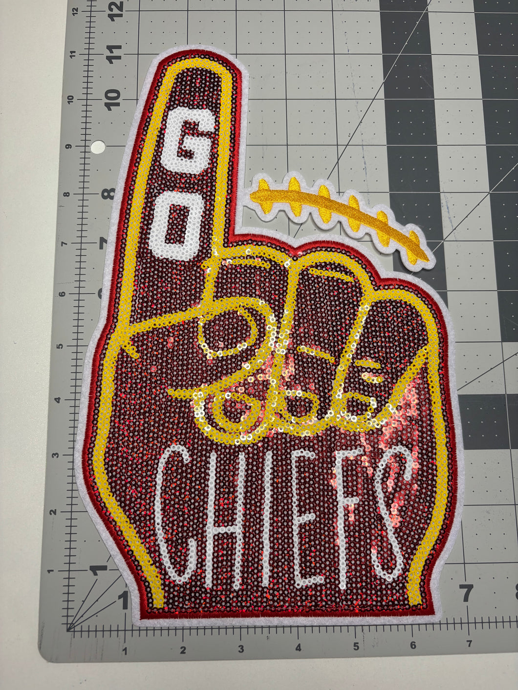 Go Chiefs Sequin X-Large Patch