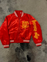 Load image into Gallery viewer, KIDS CHIEFS Satin Bomber Jacket
