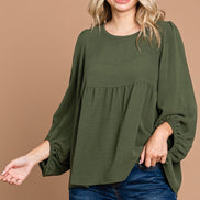 Puff Sleeve Babydoll Top