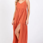V-Neck Tiered Maxi Dress