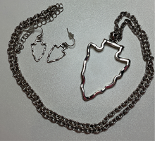 Load image into Gallery viewer, KC Arrowhead Necklace and Earring Set
