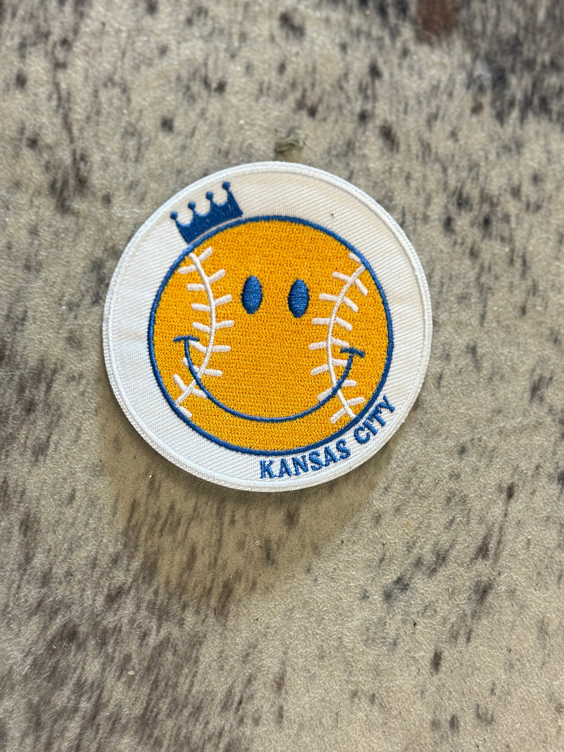 Royals Smiley w/Crown Patch
