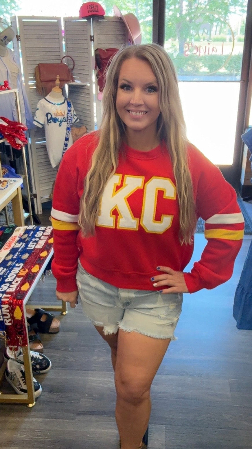 End Zone KC Cropped Sweatshirt