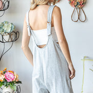 SOLID COTTON LOOSE FIT ROMPER