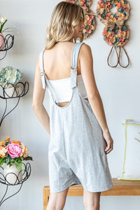 SOLID COTTON LOOSE FIT ROMPER