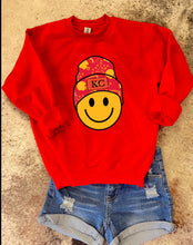 Load image into Gallery viewer, KIDS CHIEFS Sweatshirt Smiley Face
