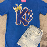 KC w/Crown Royals Tee w/Sequin Patch