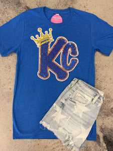 KC w/Crown Royals Tee w/Sequin Patch