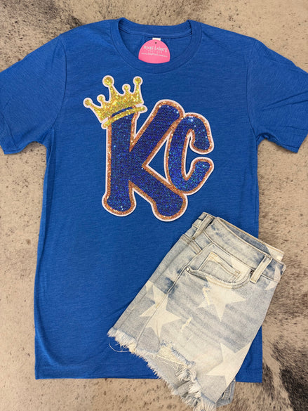 KC w/Crown Royals Tee w/Sequin Patch