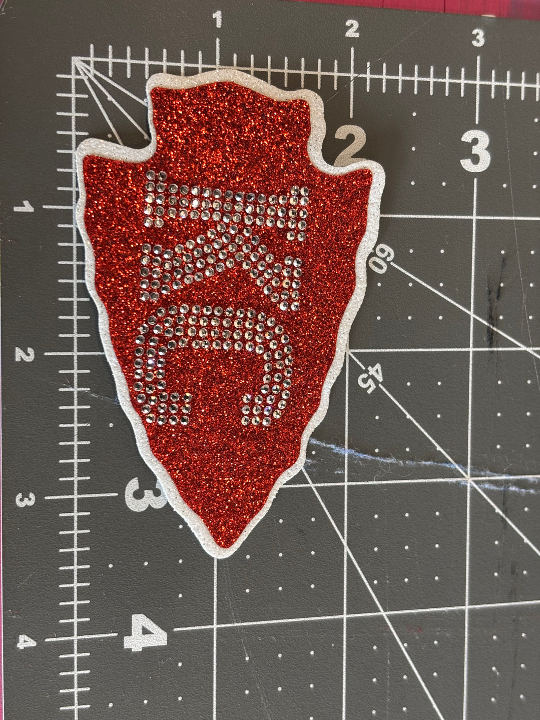 Rhinestone Transfer Arrowhead KC