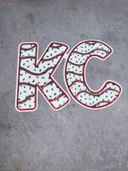 Sequin Chiefs KC Cake Large Patch