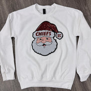 Sequin Holiday Santa Chiefs Sweatshirt