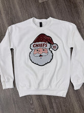 Load image into Gallery viewer, Sequin Holiday Santa Chiefs Sweatshirt
