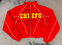 Load image into Gallery viewer, CHIEFS Sherpa Lined Cropped Jacket
