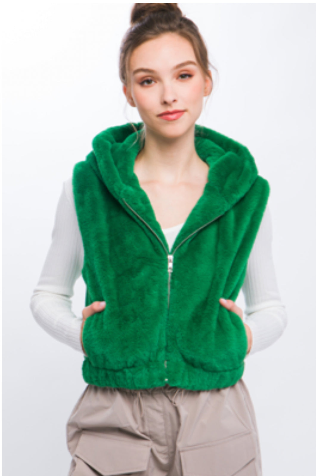 Soft Hooded Vest with Pockets