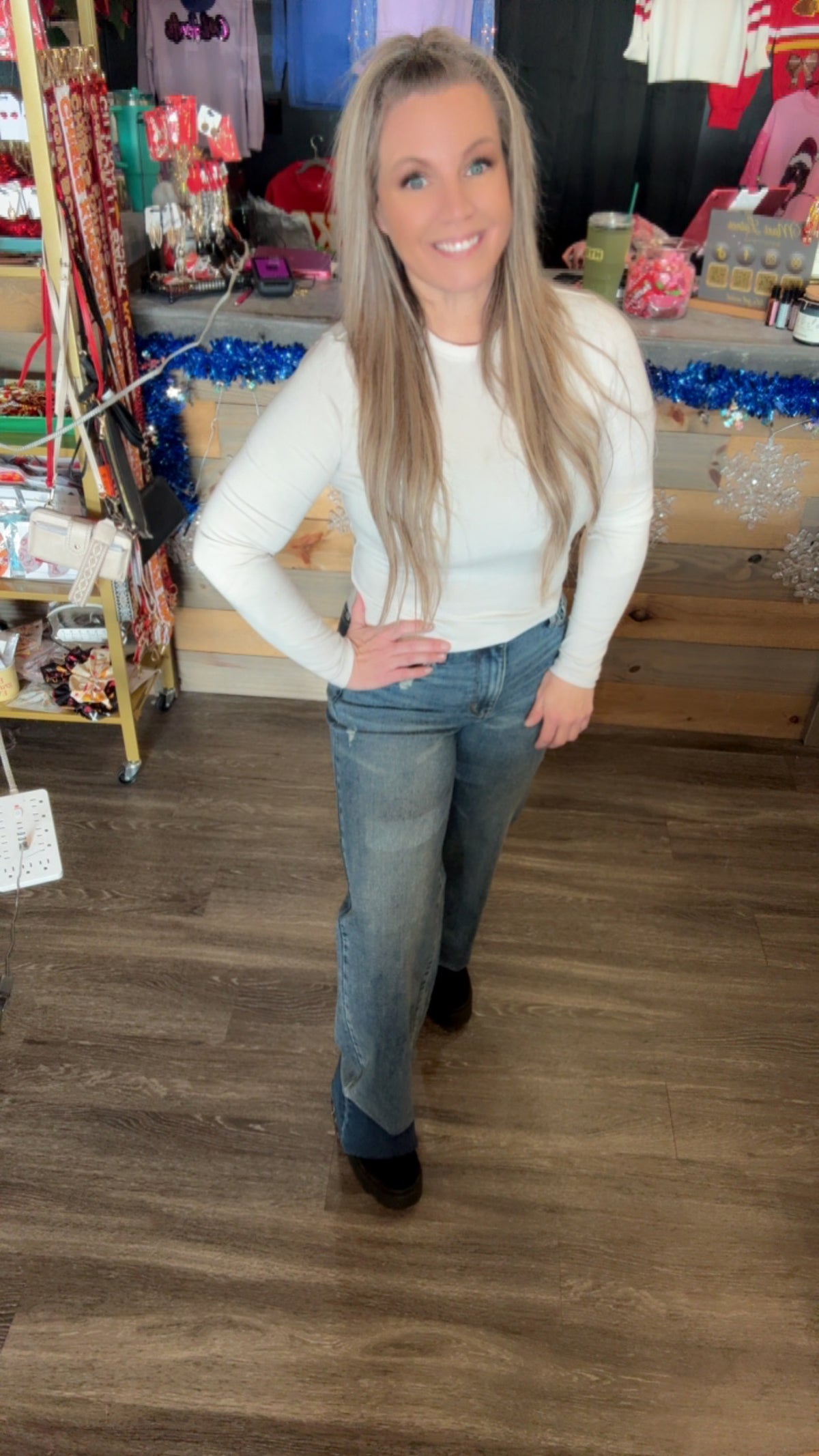 JUDY BLUE High Waisted Column Straight