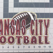Kansas City Football Sequin Patch