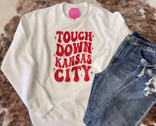 Load image into Gallery viewer, Touchdown Kansas City Sweatshirt (red writing)
