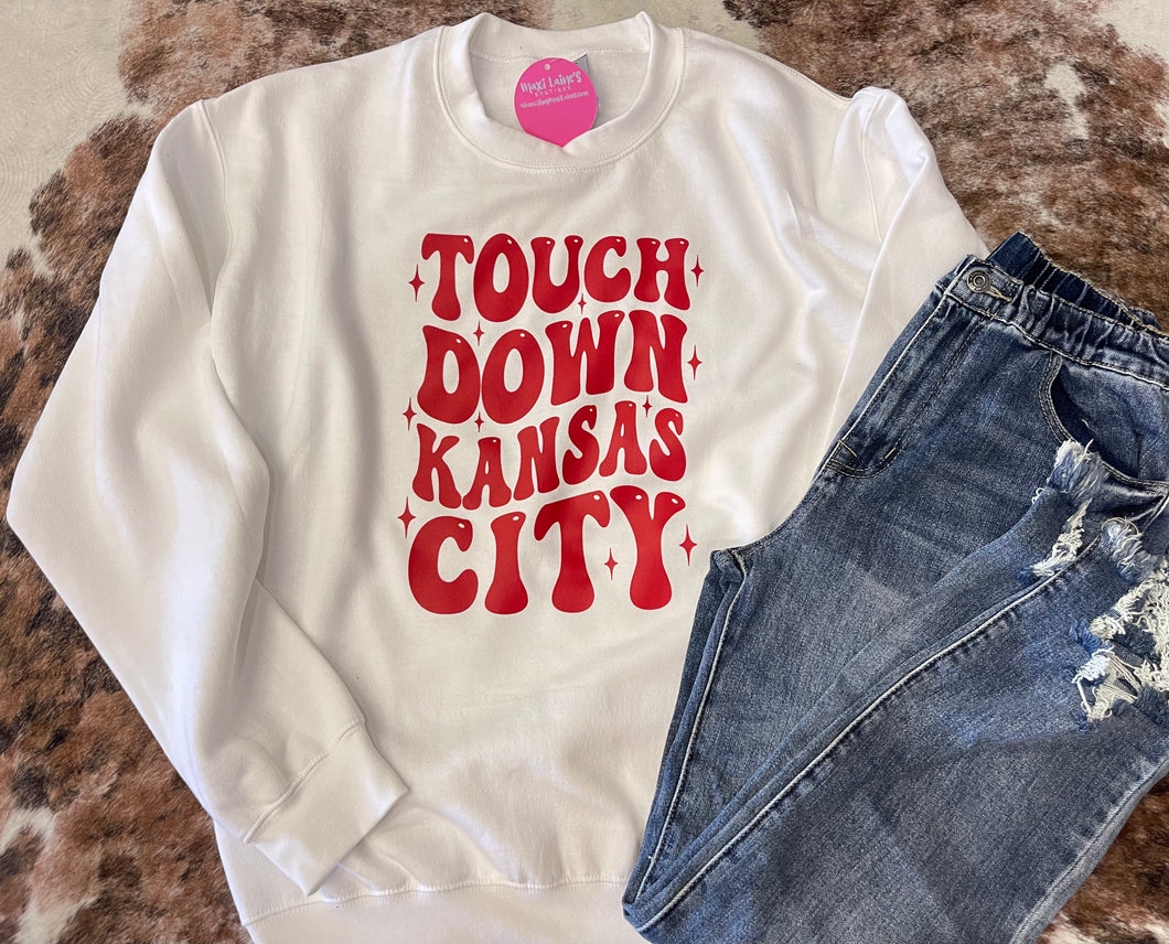 Touchdown Kansas City Sweatshirt (red writing)