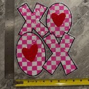 XOXO Checkered Chenille X-Large Patch (Valentine’s Collection)