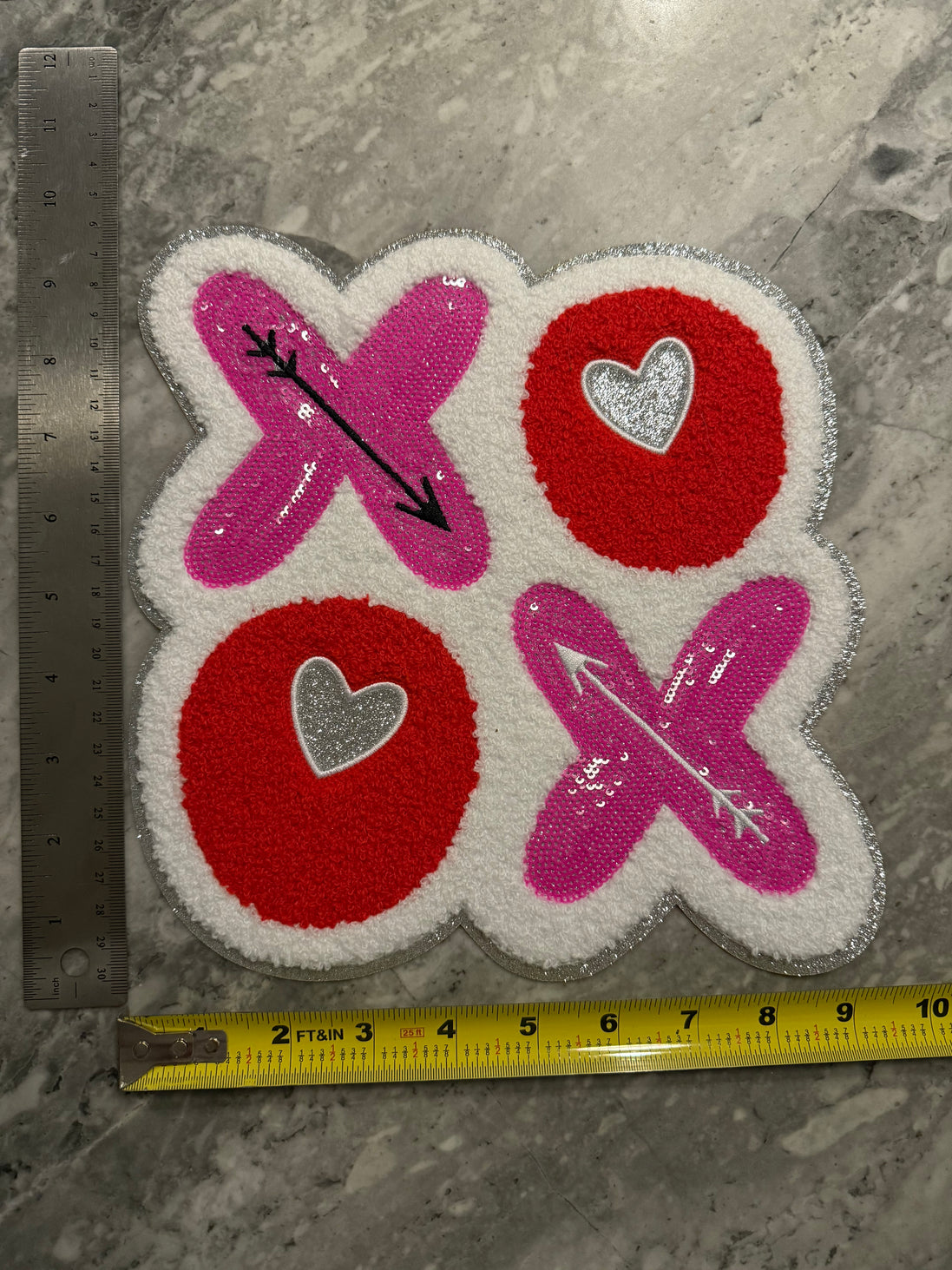 XOXO Sequin and Chenille X-Large Patch (Valentine’s Collection)
