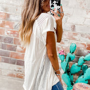 Knit Tunic with Waffle Detail