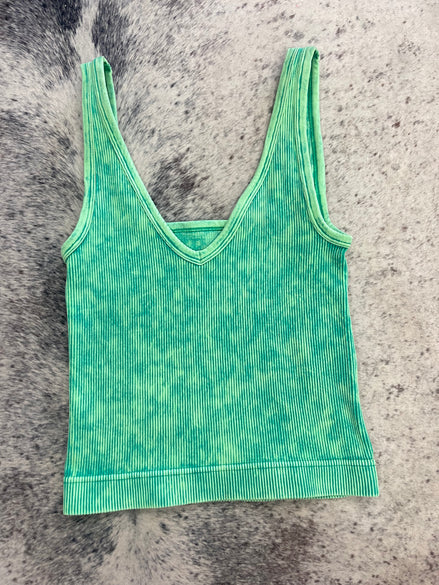 Reversible Neckline Cropped Tank