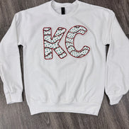 Sequin Holiday KC Cake Chiefs Sweatshirt