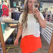 SOLID SKORT WITH WAISTBAND