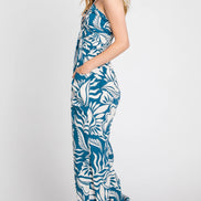 Jogger Jumpsuit w Deep V-Neck Detail