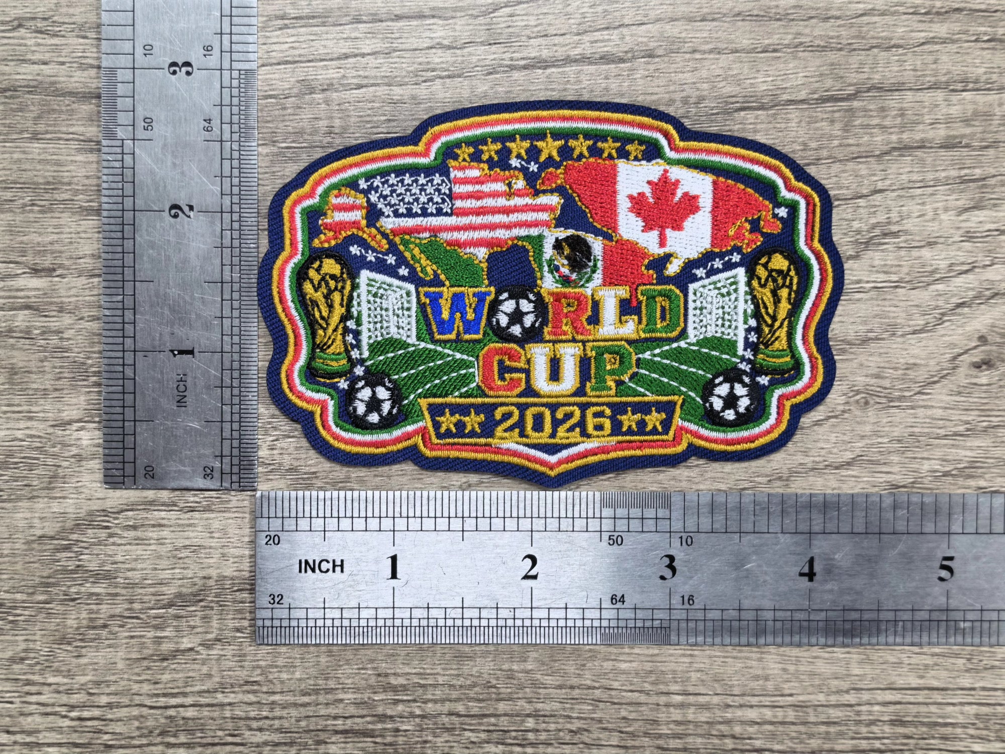 World Cup Soccer Field Embroidered Patch (4 inch)